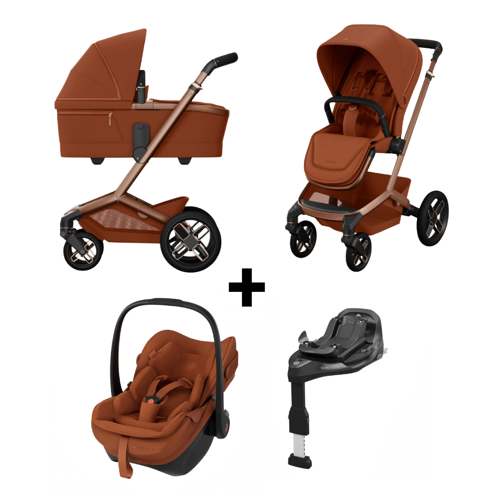 Kinderwagen Maxi-Cosi Fame V2 Copper Terra met Autostoel Pebble Pro Slide + GRATIS Familyfix Slide Pro