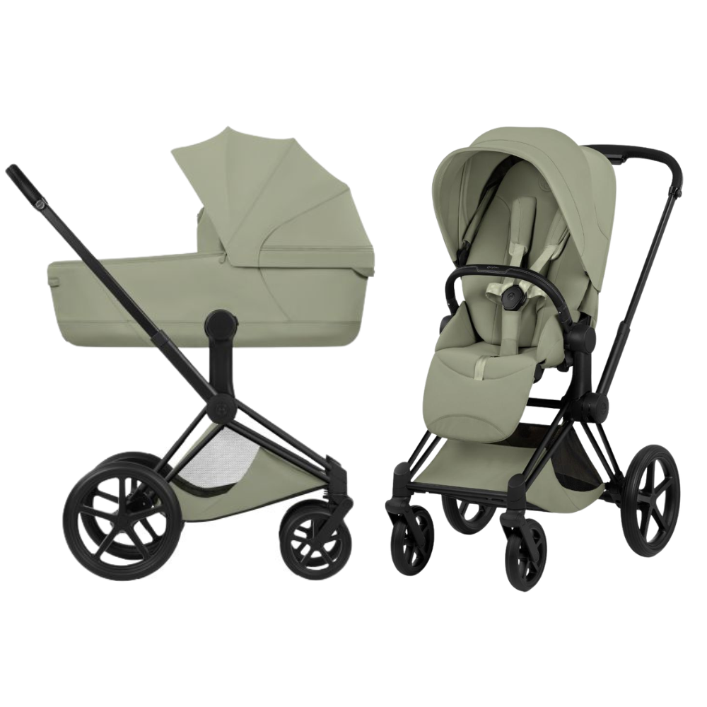Kinderwagen Cybex Priam 5 Style Sage Green/Mid Green incl. Foldable Carrycot