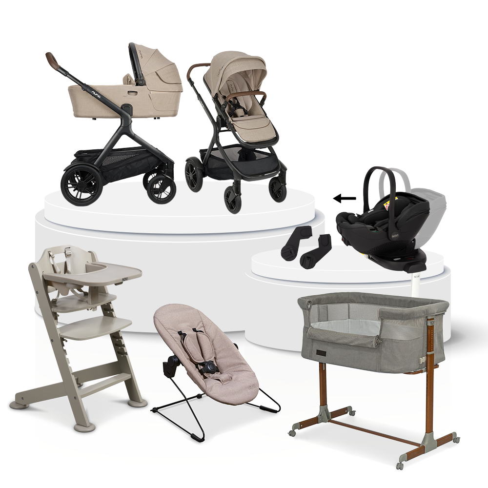 Kinderwagen Nuna DEMI Next Cosmopolitan Total Package Deal incl. Autostoel, Base, Kinderstoel & Co-sleeper