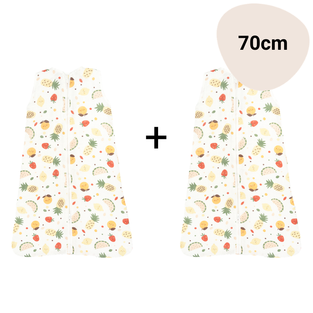 Set | 2x Slaapzak Little Boo Hydrofiel - Fruit Multi 70cm