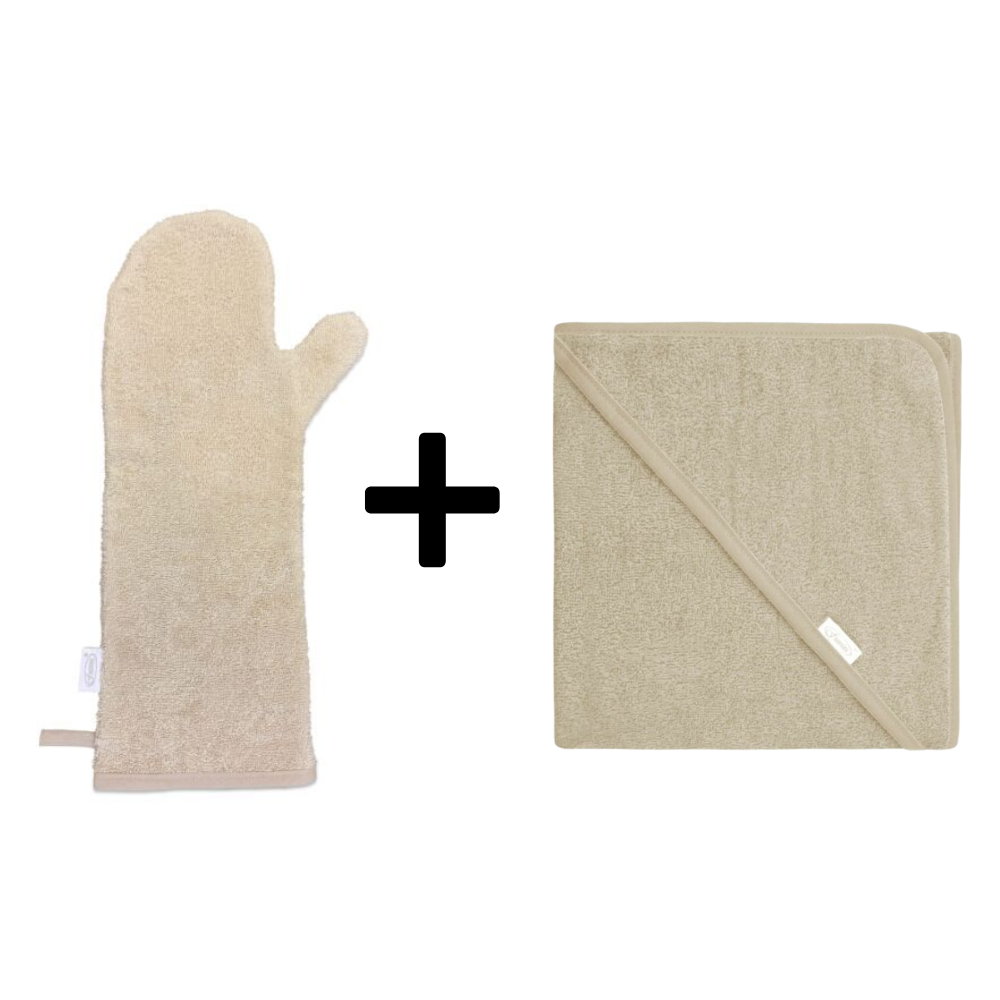 Set | Washand en Badcape Funnies Uni Cream