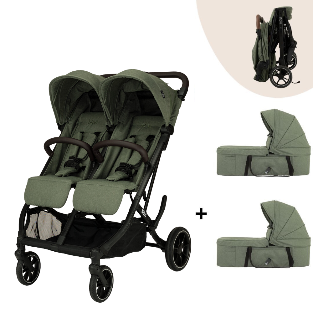 Tweeling Kinderwagen Novi Scott V2 Green Melange