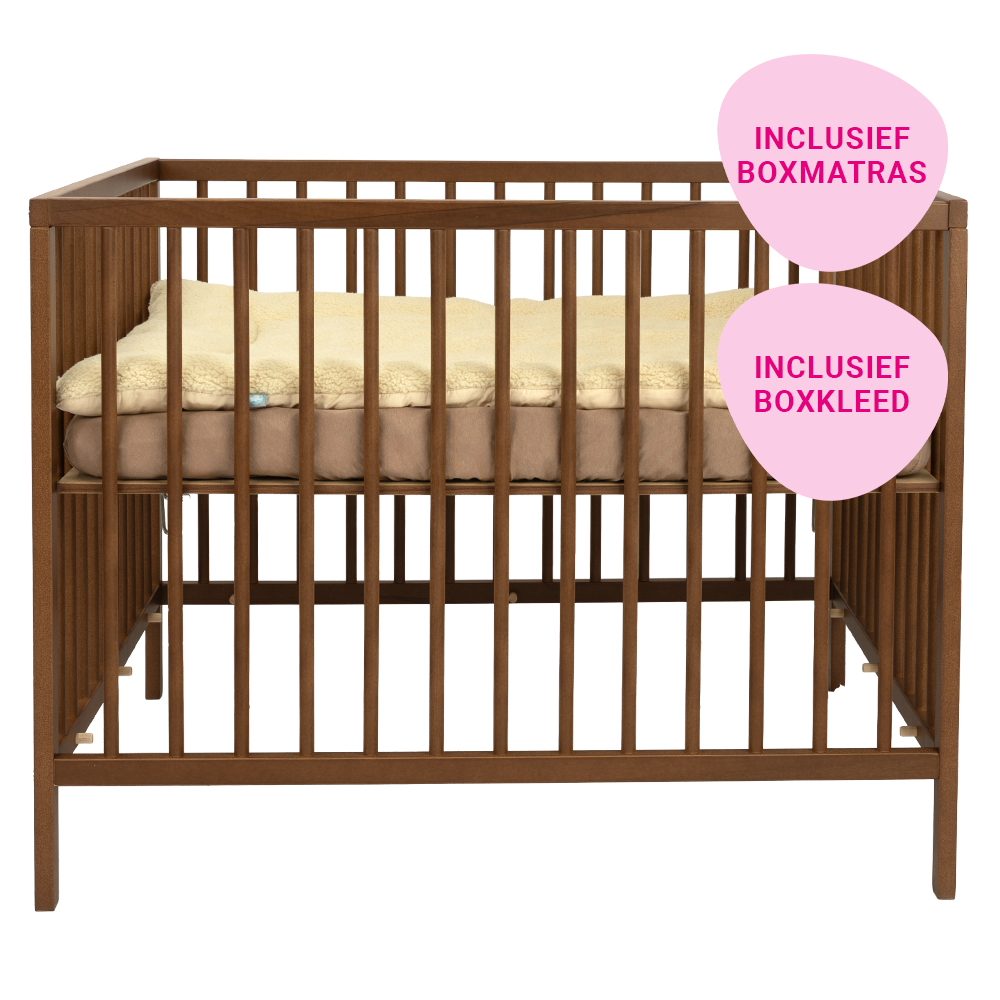 Set | Box Colorfull Home Dalia Linea Classic Walnut Incl. Boxmatras en Boxkleed
