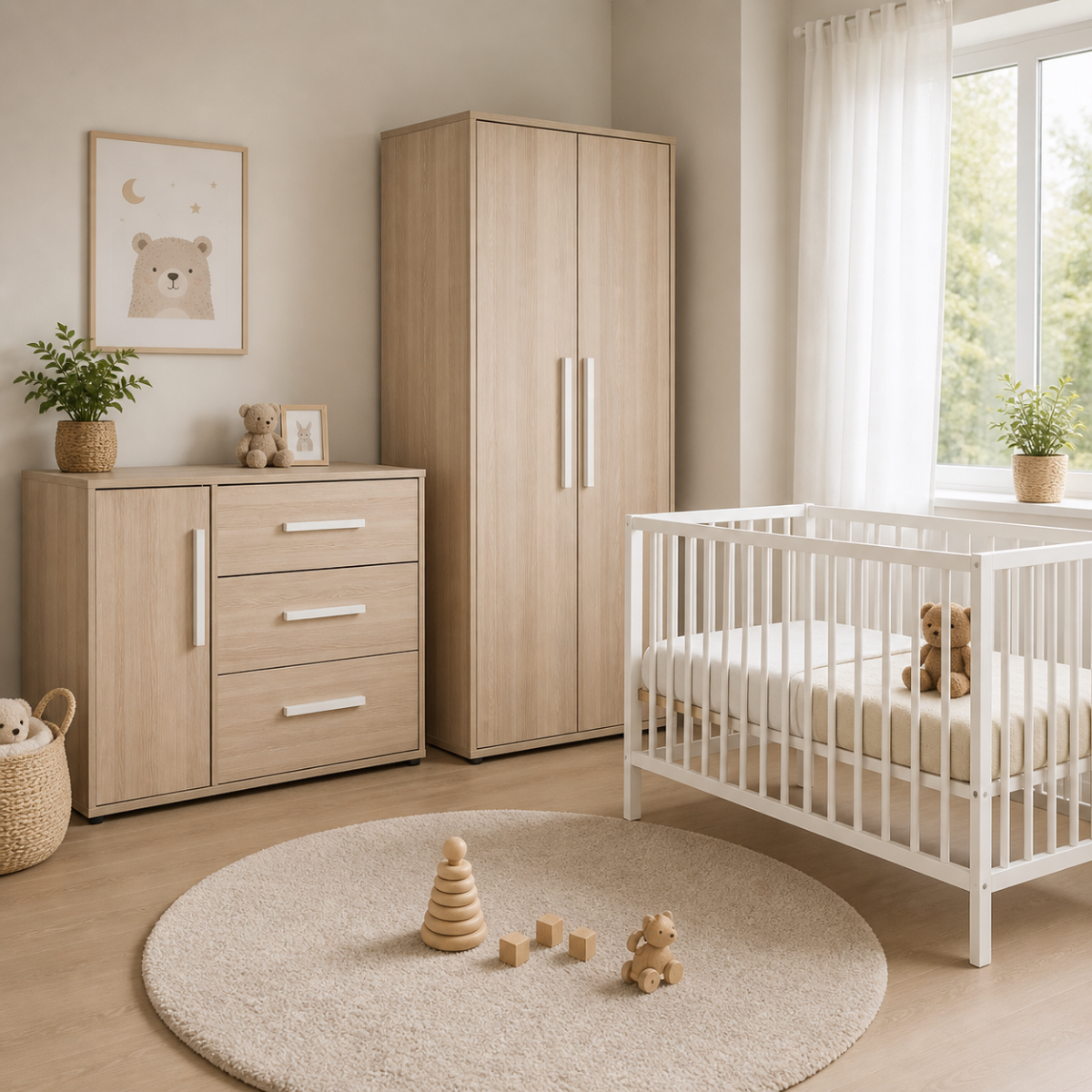 Babykamer Colorfull Home Noah XL met Meegroeiedikant Luca V2 Pure White