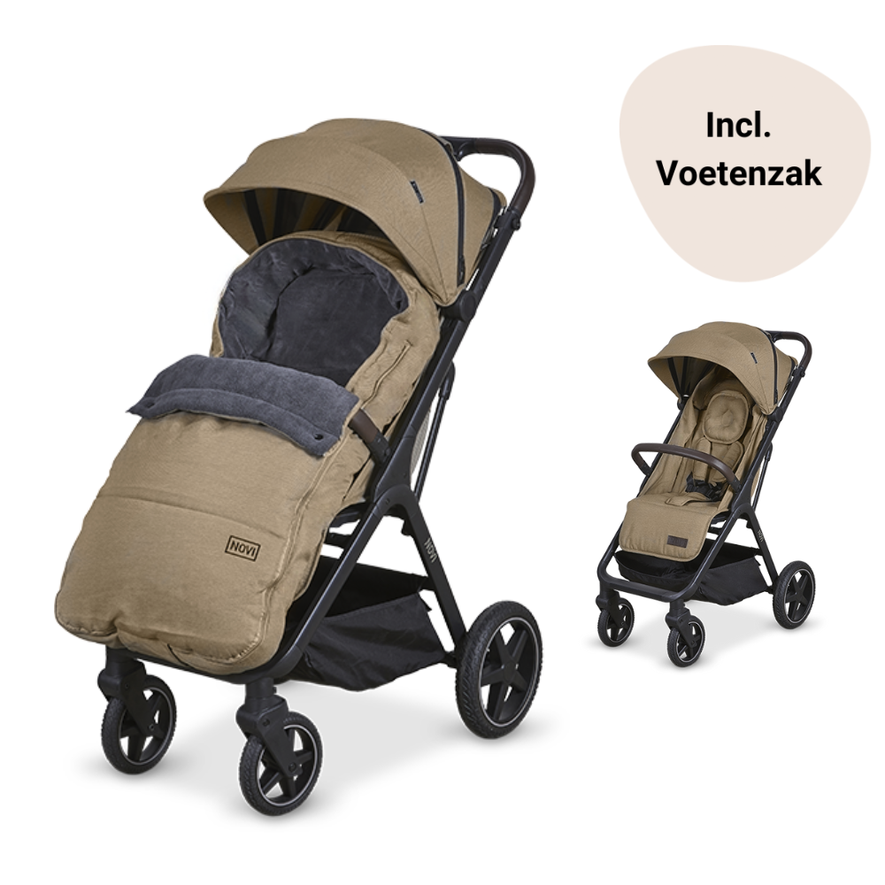 Buggy Novi Xavi XL Premium Solid Sand met voetenzak