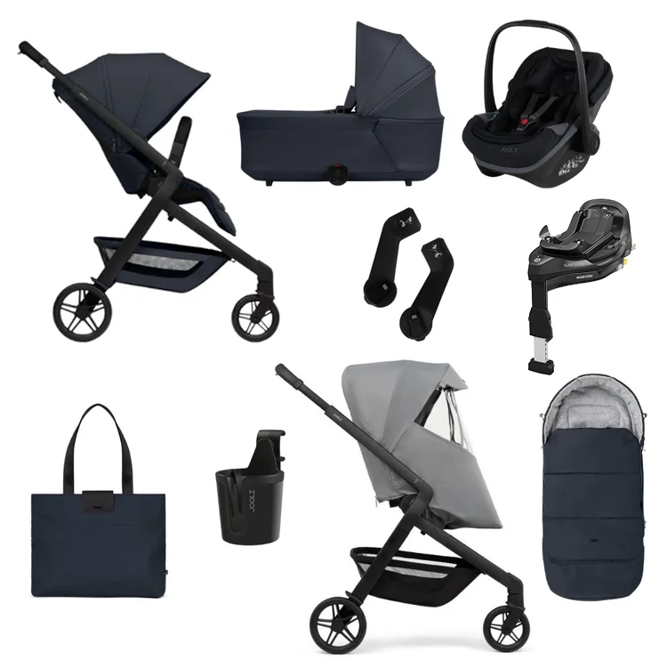 Kinderwagen Joolz Hub2 Dark Navy Blue + Autostoel Joolz x Maxi-Cosi + Base & Accessoires