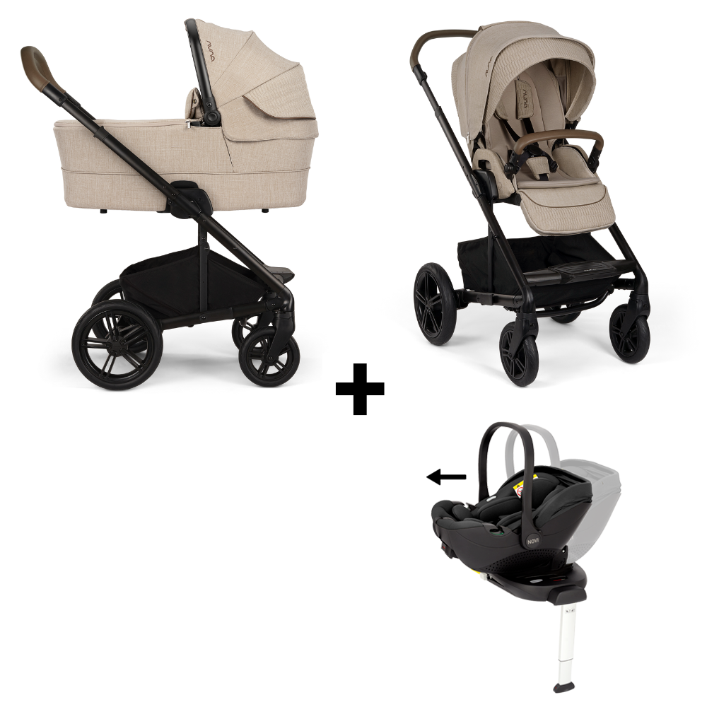 Kinderwagen Nuna MIXX Next V2 Cosmopolitan + Autostoel Joy Glide 360° All Black & Base