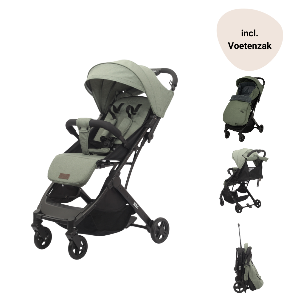 Buggy Novi Travel Go Green Melange met Voetenzak