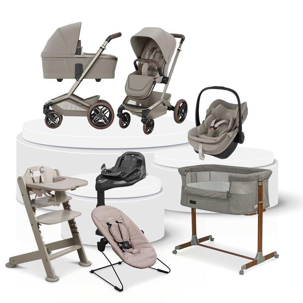 Kinderwagen Maxi-Cosi Fame V2 Ultimate Bundel Sapphire Sand incl. Autostoel, Base, Kinderstoel & Co-Sleeper