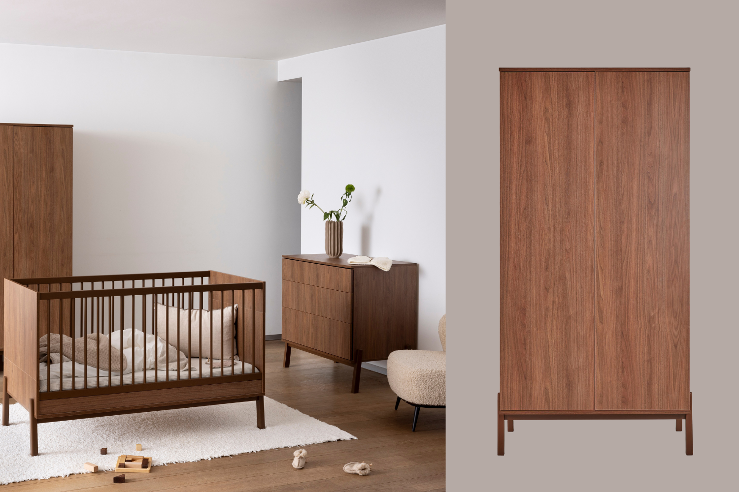 Babykamer Quax Ashi Chestnut (2-deurs)