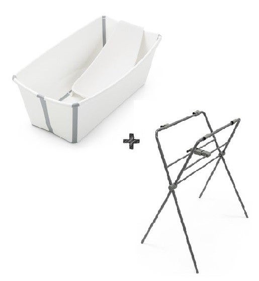 Stokke® Flexi Bath® White + Newborn Support + Bad Standaard
