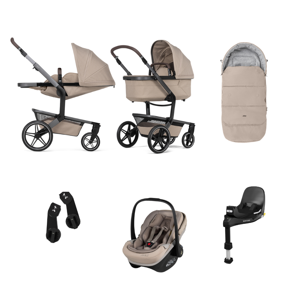 Kinderwagen Joolz Day5 Sandy Taupe + Joolz x Maxi-Cosi + Base + Accessoires