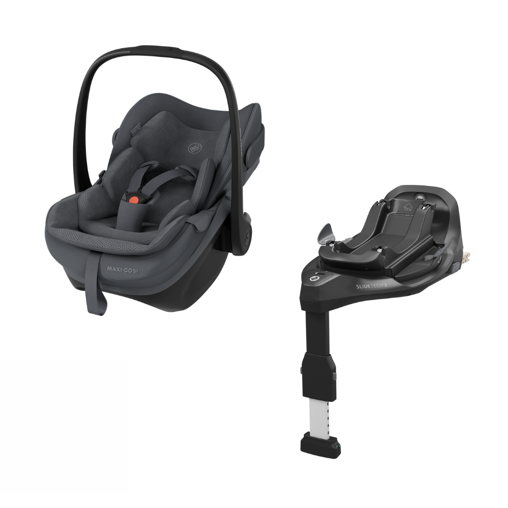 Autostoel Maxi-Cosi Pebble Slide Pro Moon Graphite met Isofixbase Familyfix Slide Pro