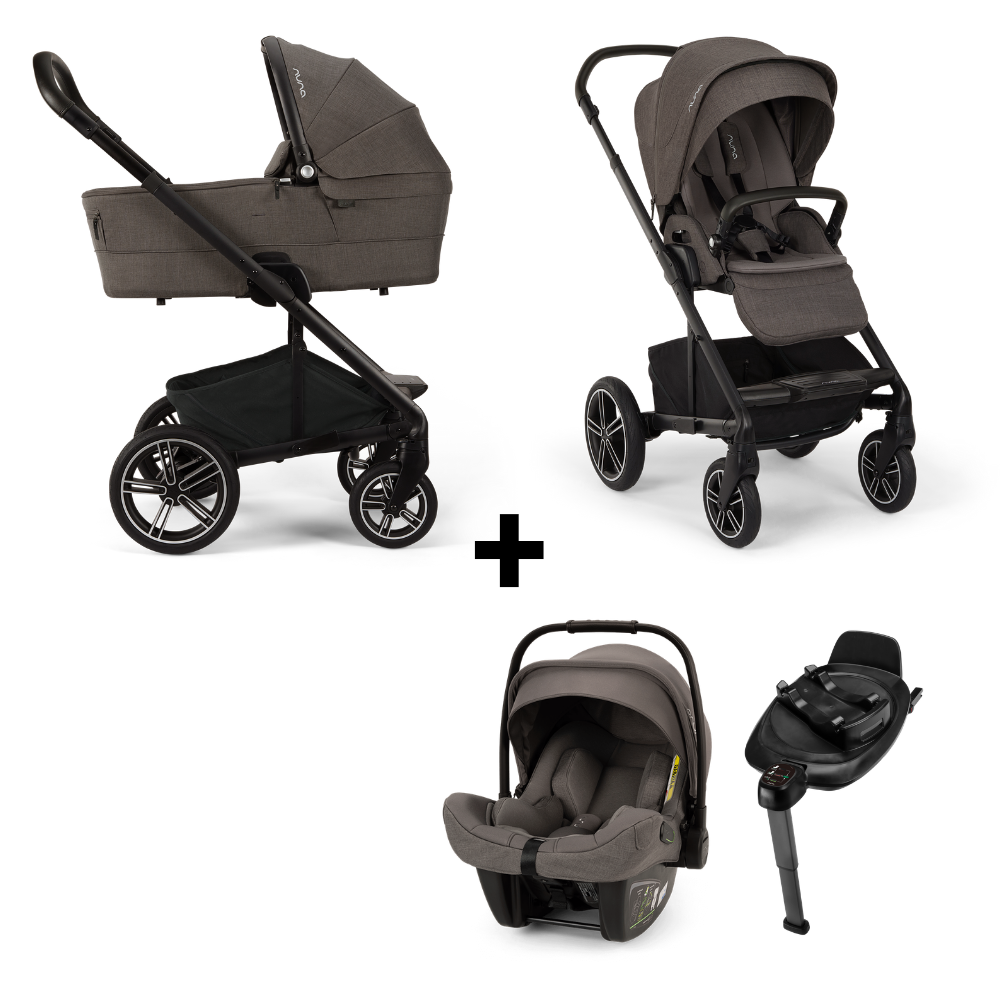 Kinderwagen Nuna MIXX Next Thunder + Autostoel Nuna PIPA Next Thunder & Base Nuna 360 System