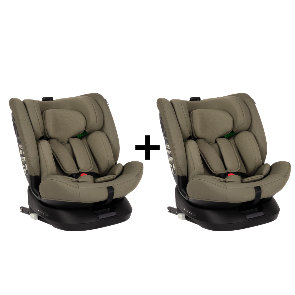 Set | 2 x Autostoel Novi Nathan V2 Premium I-Size Dark Taupe
