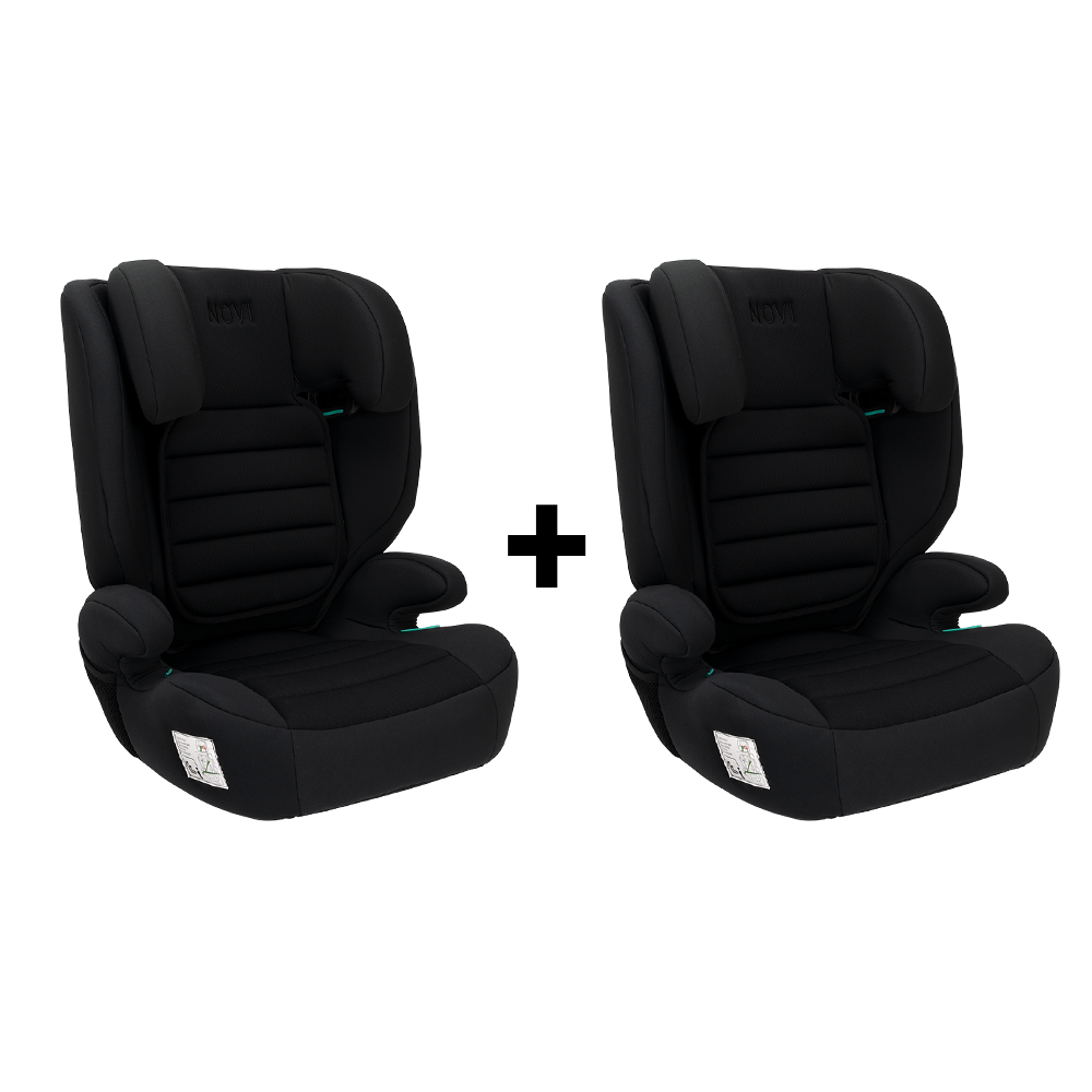 Set | 2x Autostoel Novi James Premium i-Size Gordel All Black