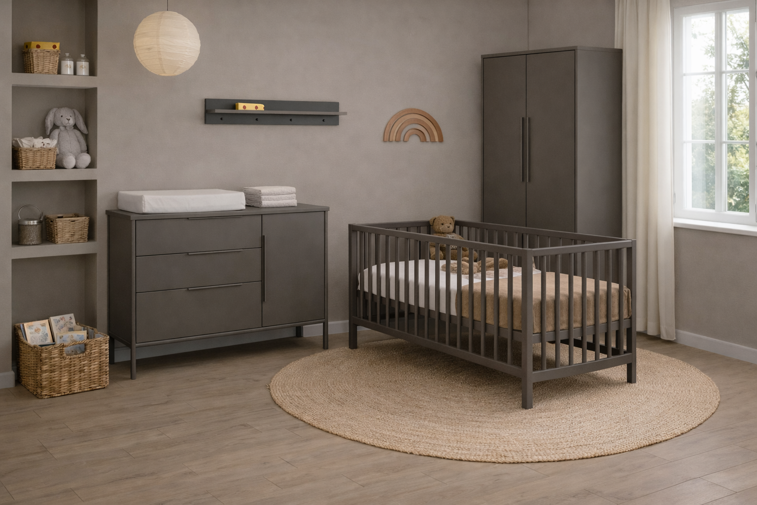 Babykamer Lissabon Chocolate XL met Meegroeiledikant 60x120 Lauren