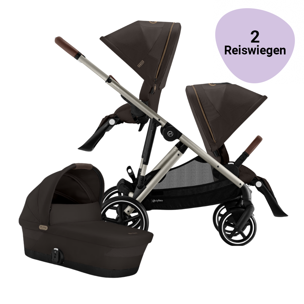 Twin Kinderwagen Cybex Gazelle S Chocolate Brown/Brown