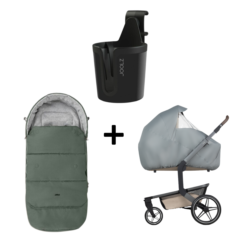 Accessoirepakket Joolz Forest Green | Voetenzak + Regenhoes + Cupholder