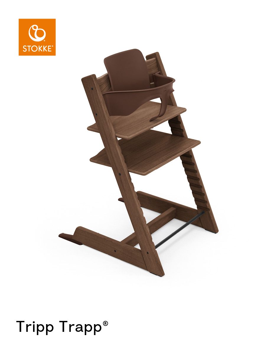 Kinderstoel Stokke® Tripp Trapp® Oak Warm Brown + Babyset