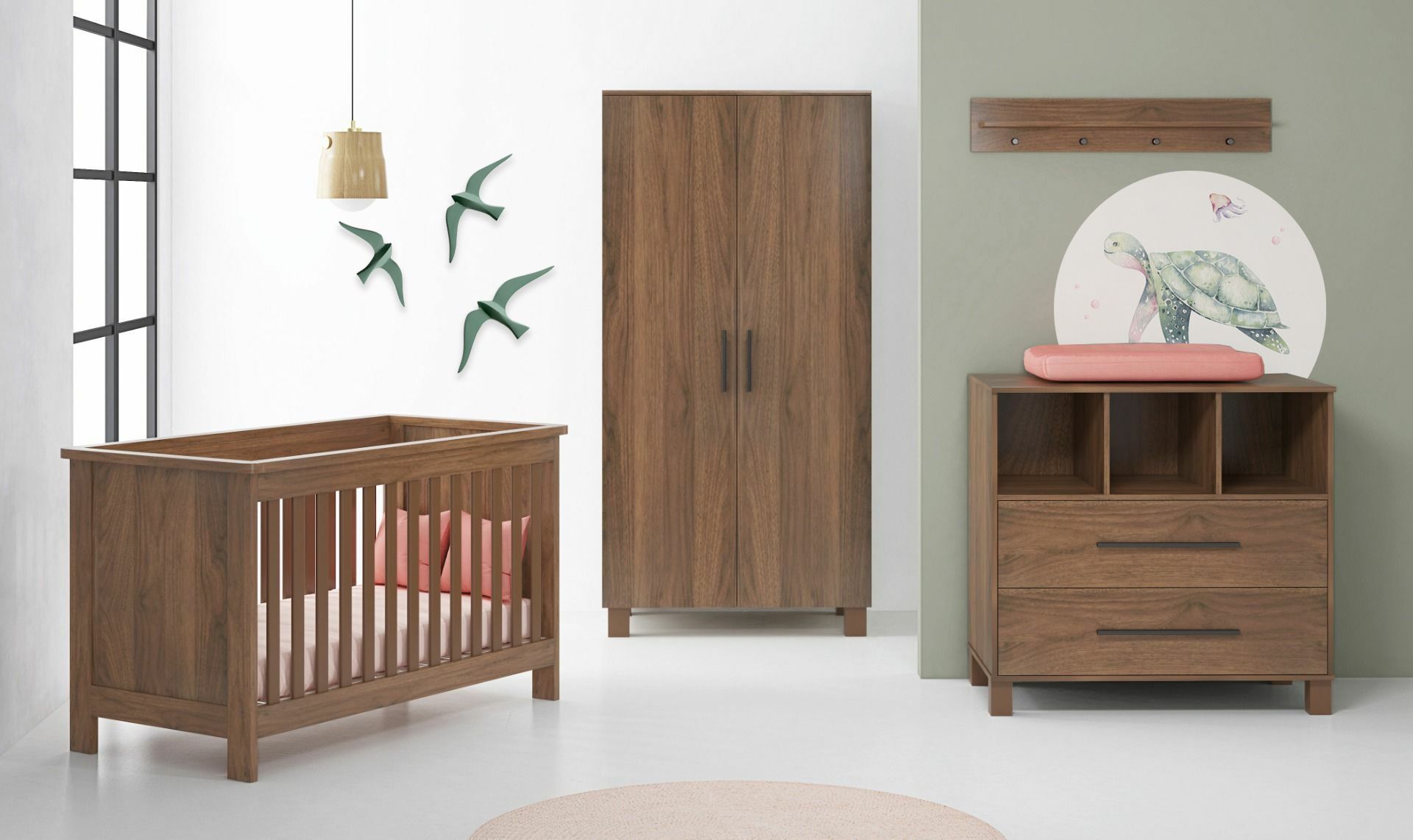 Babykamer Charlie Walnut