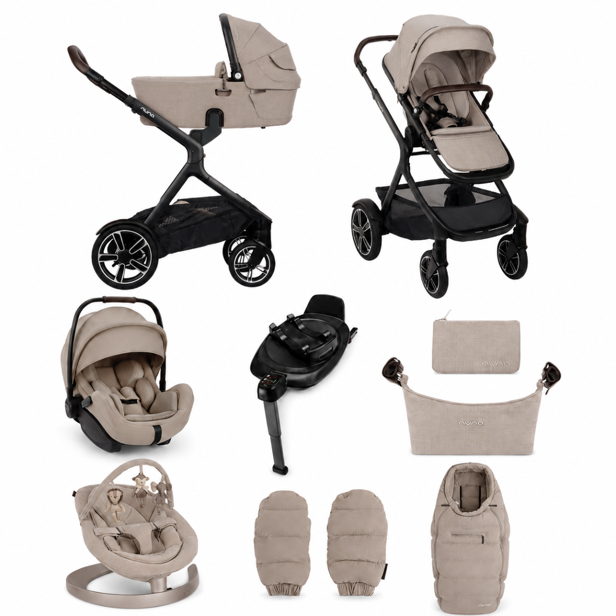 Kinderwagen DEMI Next Chateau Ultimate Bundle incl. Autostoel Nuna Arra Flex Chateau, Base, Wipstoel & Accessoires
