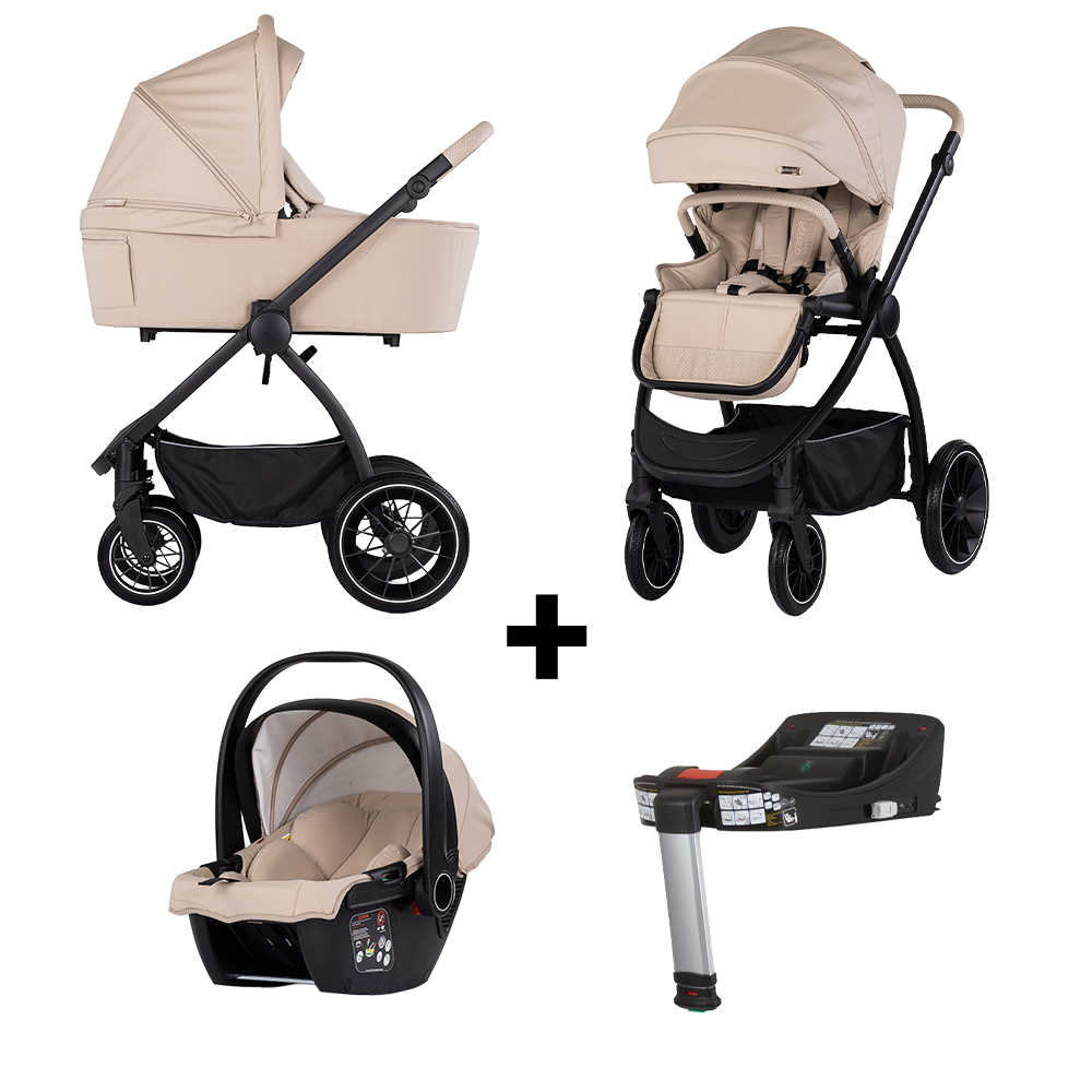 Kinderwagen Chipolino Prestige 4-in-1 Latte met Autostoel & Base