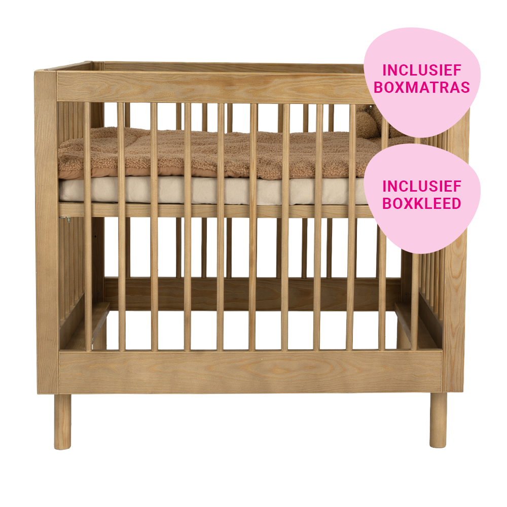 Set | Box Colorfull Home Noa Nena Walnut Wash Incl. Boxmatras en Boxkleed