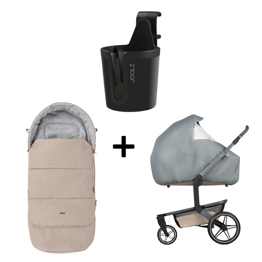 Accessoirepakket Joolz Sandy Taupe | Voetenzak + Regenhoes + Cupholder