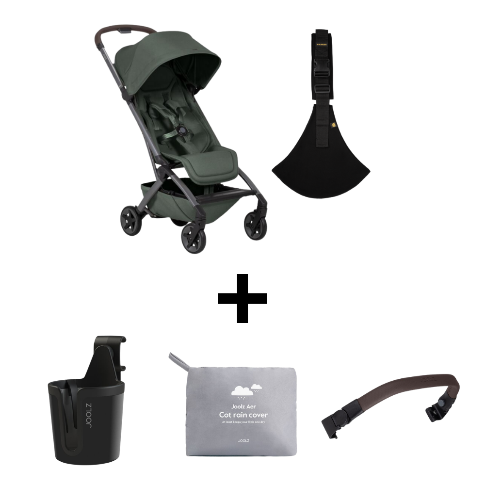 Buggy Joolz Aer2 x Wildride Carrier Forest Green incl. Accessoires