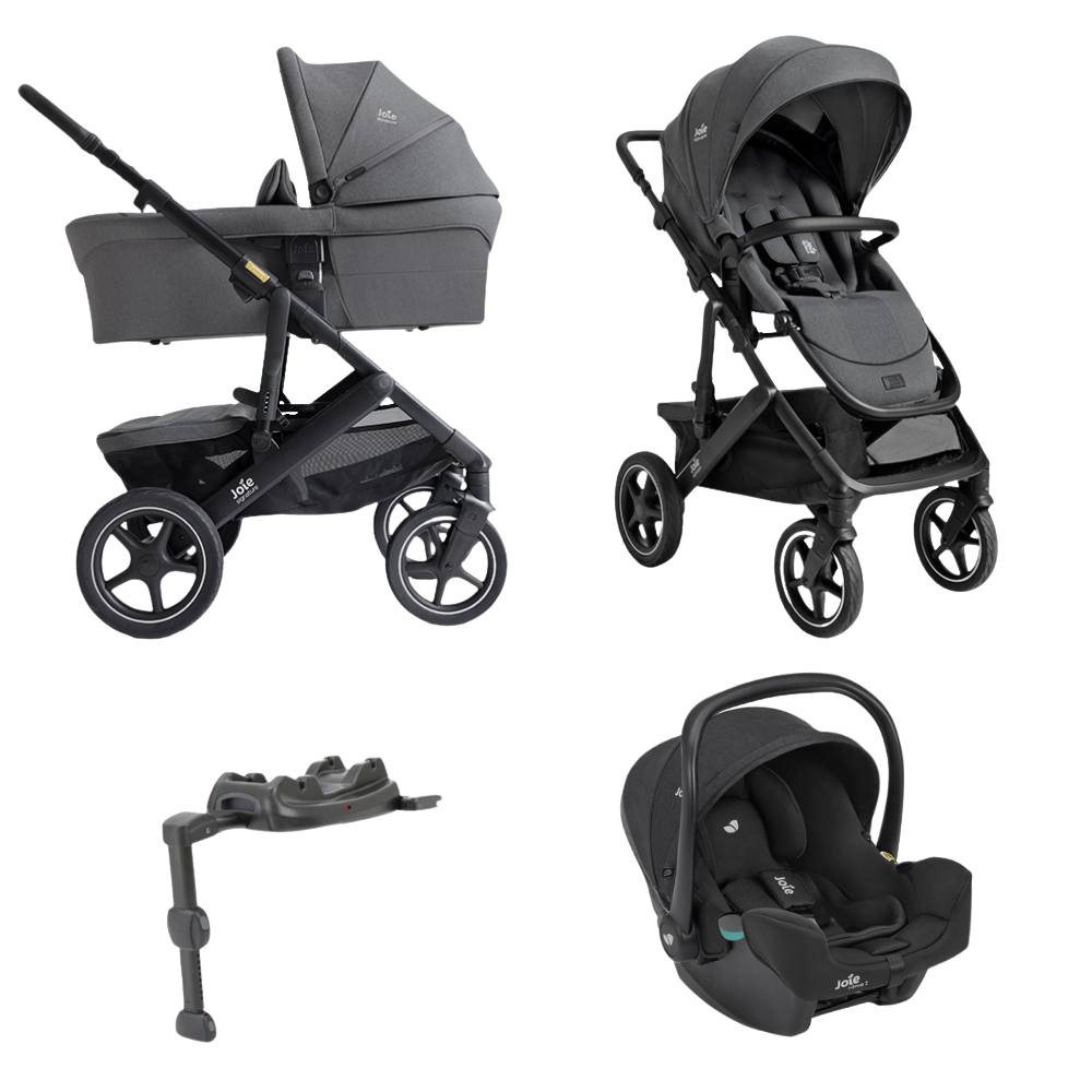 Kinderwagen Joie Signature Vinca Ebony met Autostoel I-Snug I-Size Raven & Base
