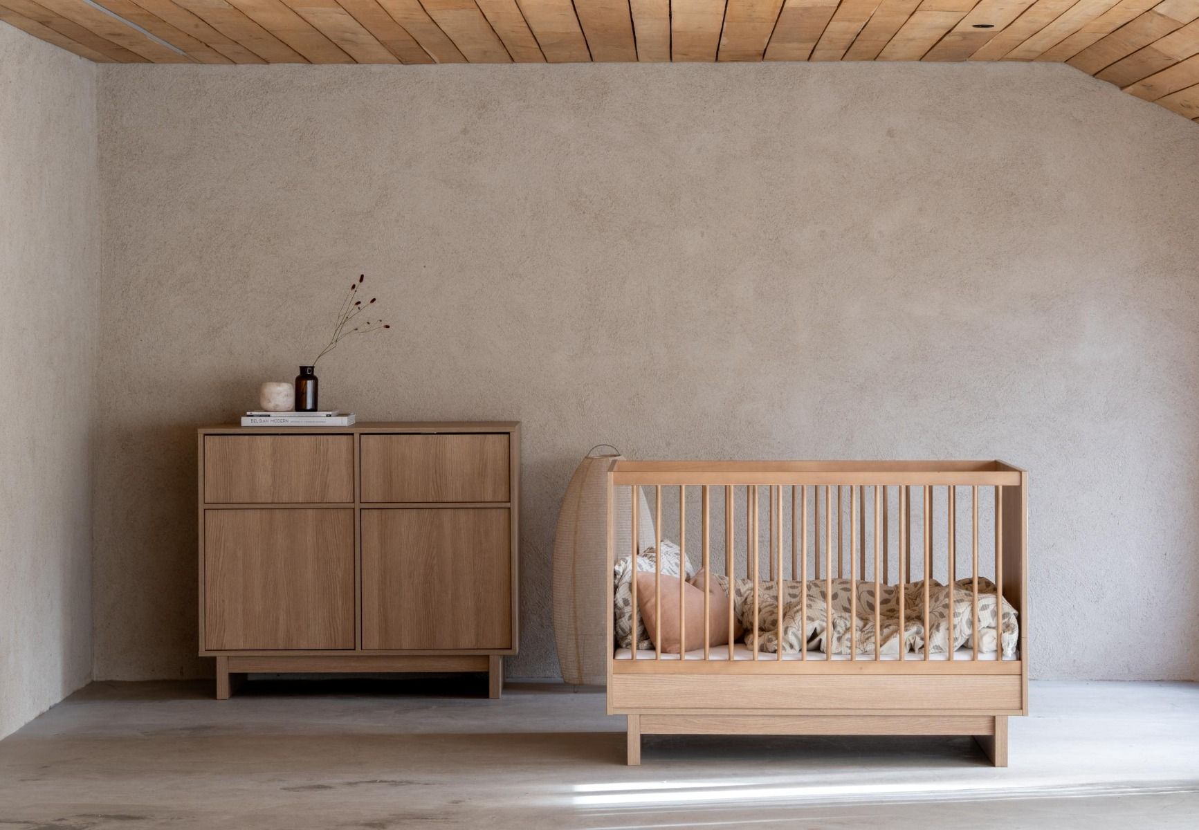 Babykamer Quax Kyo Honey Ash 70x120 (Ledikant + Commode)