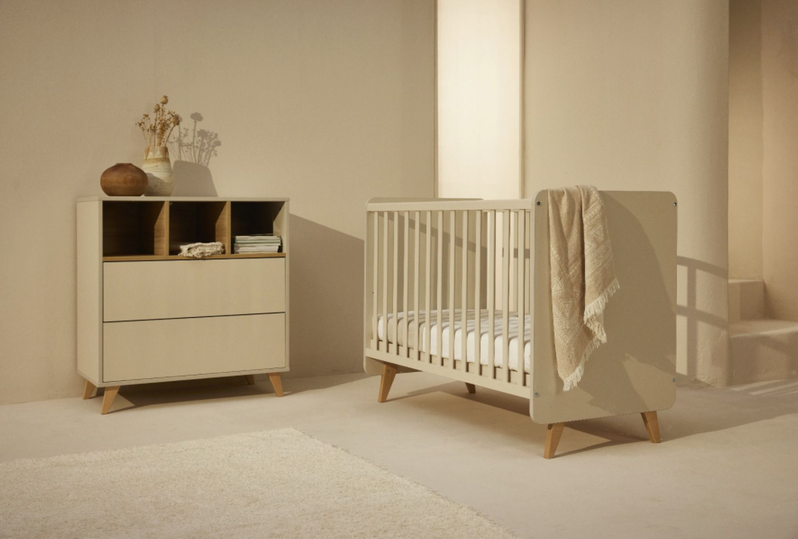 Babykamer Quax Loft Clay (Ledikant + Commode)
