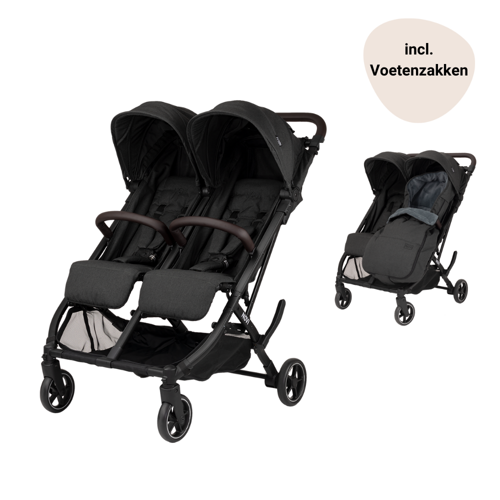 Duobuggy Novi Scott V2 Black Melange met Voetenzakken