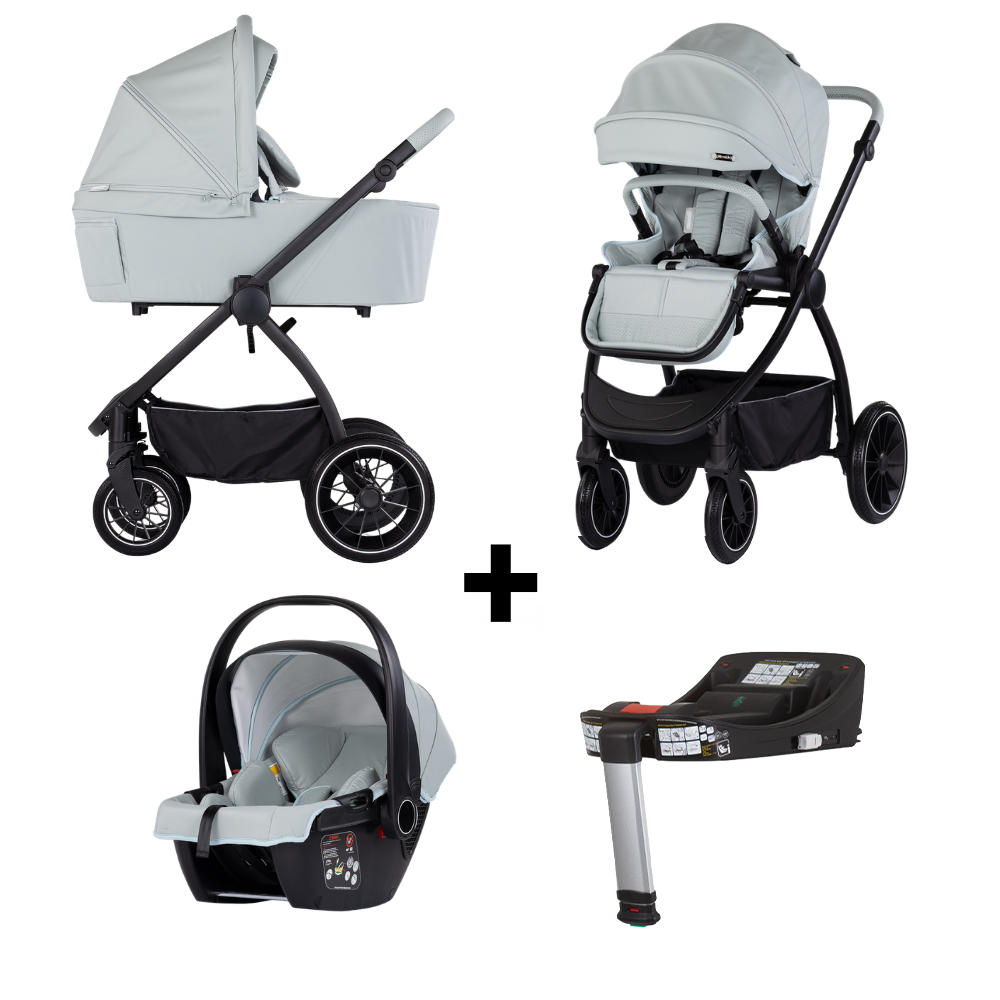 Kinderwagen Chipolino Prestige 4-in-1 Matcha met Autostoel & Base