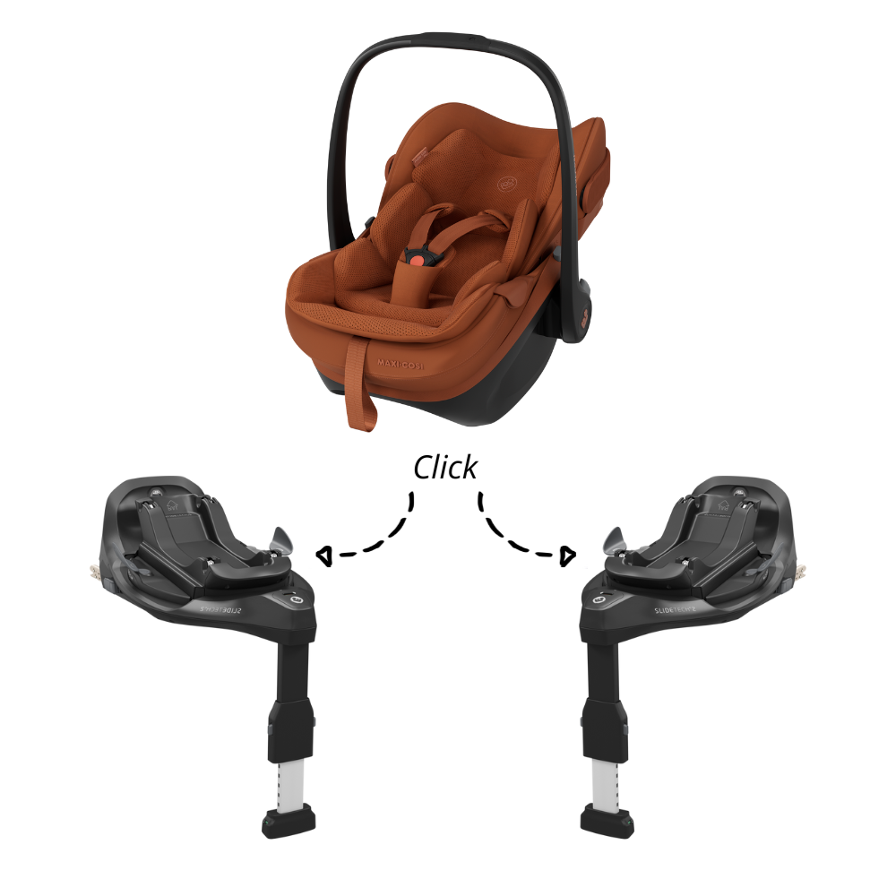 Set | Autostoel Maxi-Cosi Pebble Slide Pro Copper Terra met 2x Isofixbase Familyfix Slide Pro