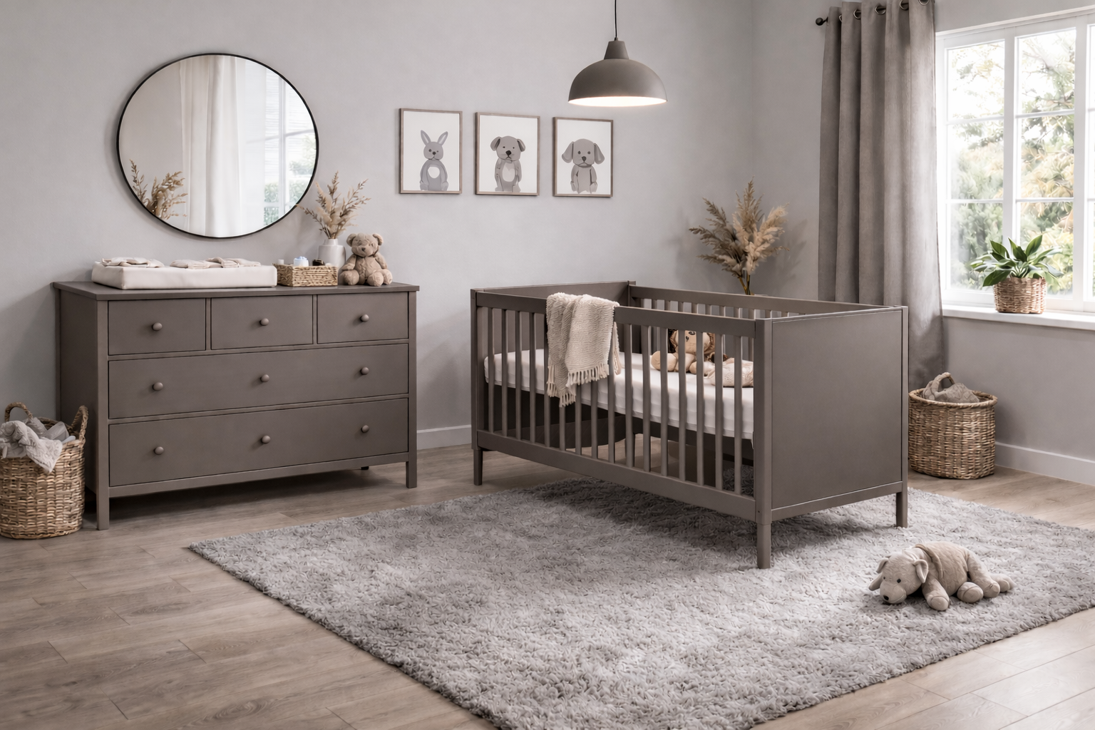 Babykamer Bretagne Lissabon Chocolate (Meegroeiledikant 70x140 + XL-Commode)