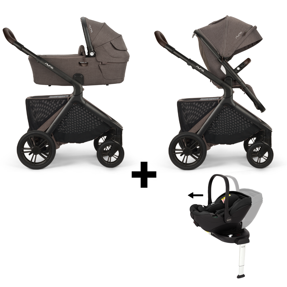 Kinderwagen Nuna DEMI Icon Chestnut met Autostoel Joy Pro Glide 360º I-Size en Base
