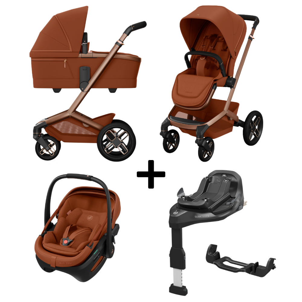 Kinderwagen Maxi-Cosi Fame V2 Copper Terra met Autostoel Coral Pro Slide + GRATIS Familyfix Slide Pro