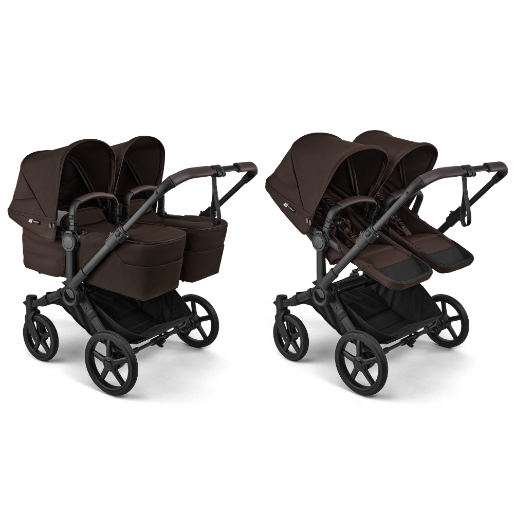 Kinderwagen Bugaboo Donkey6 Twin Complete - Black/Cacao Brown