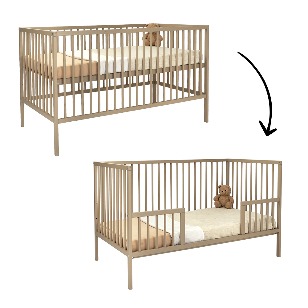 Meegroei Ledikant Colorfull Home Diana Linea Classic 70x140 Taupe