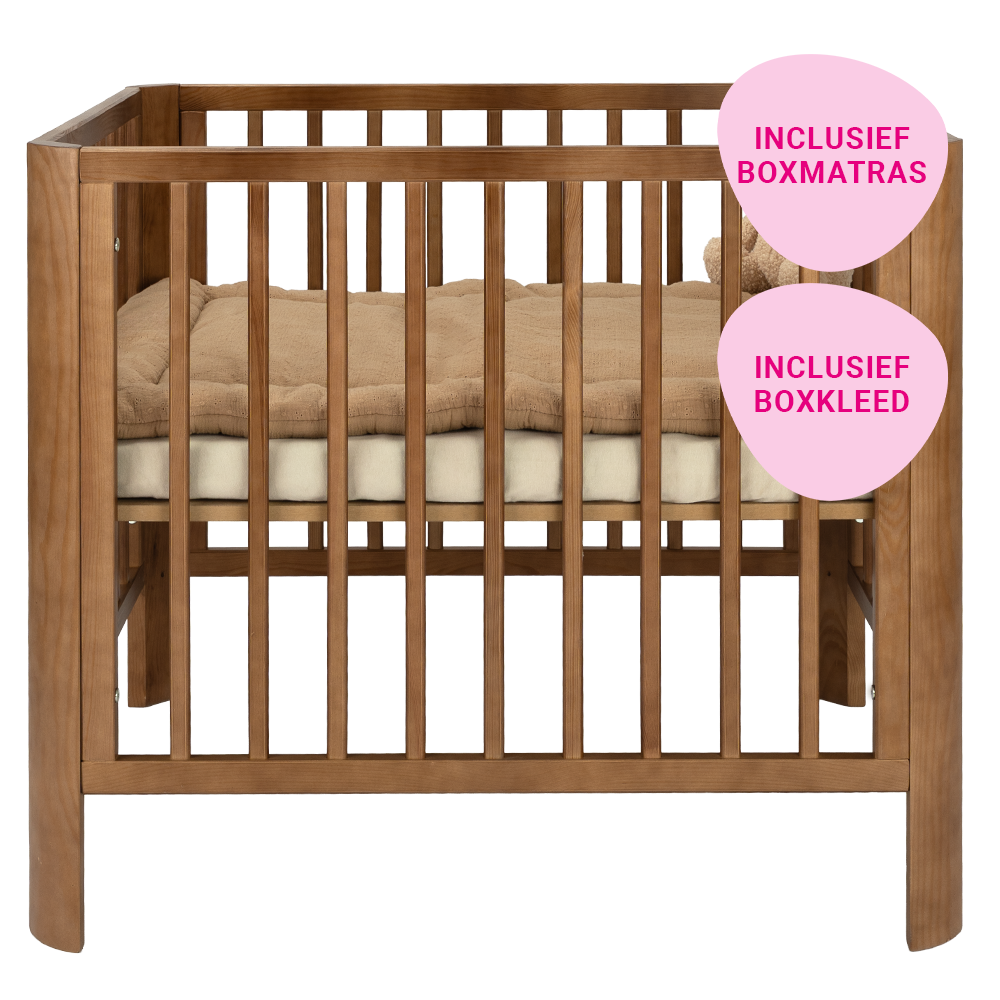 Set | Box Novi Isabel Walnut Incl. Boxmatras en Boxkleed